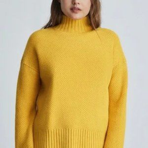 Everlane Cashmere Stroopwafel Turtleneck Sweater in Dandelion Women's Small